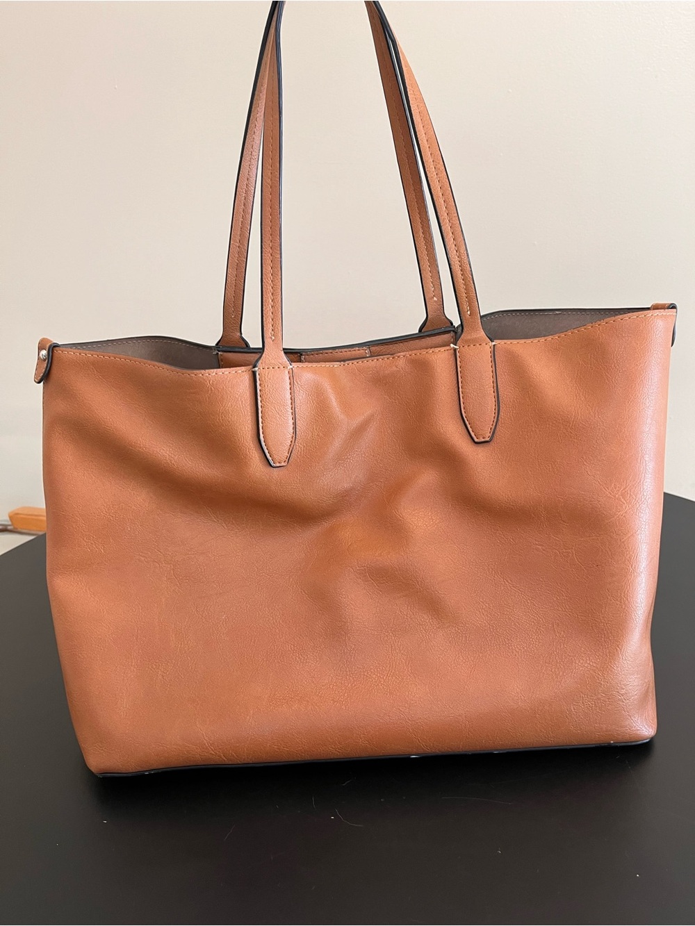 Faux Leather Tote Bag